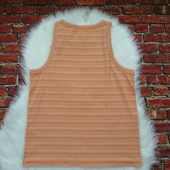 Madewell Tank Top Ribbed Westville Sweet Tulip Stripes Size L - Picture 3 of 8